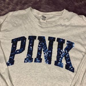 Large Glitter Victoria’s Secret pink shirt